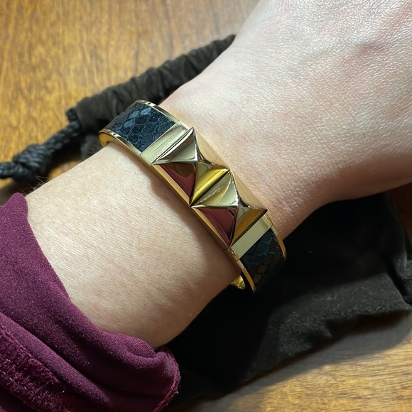 Michael Kors Studded Leather Bangle - Picture 8 of 8